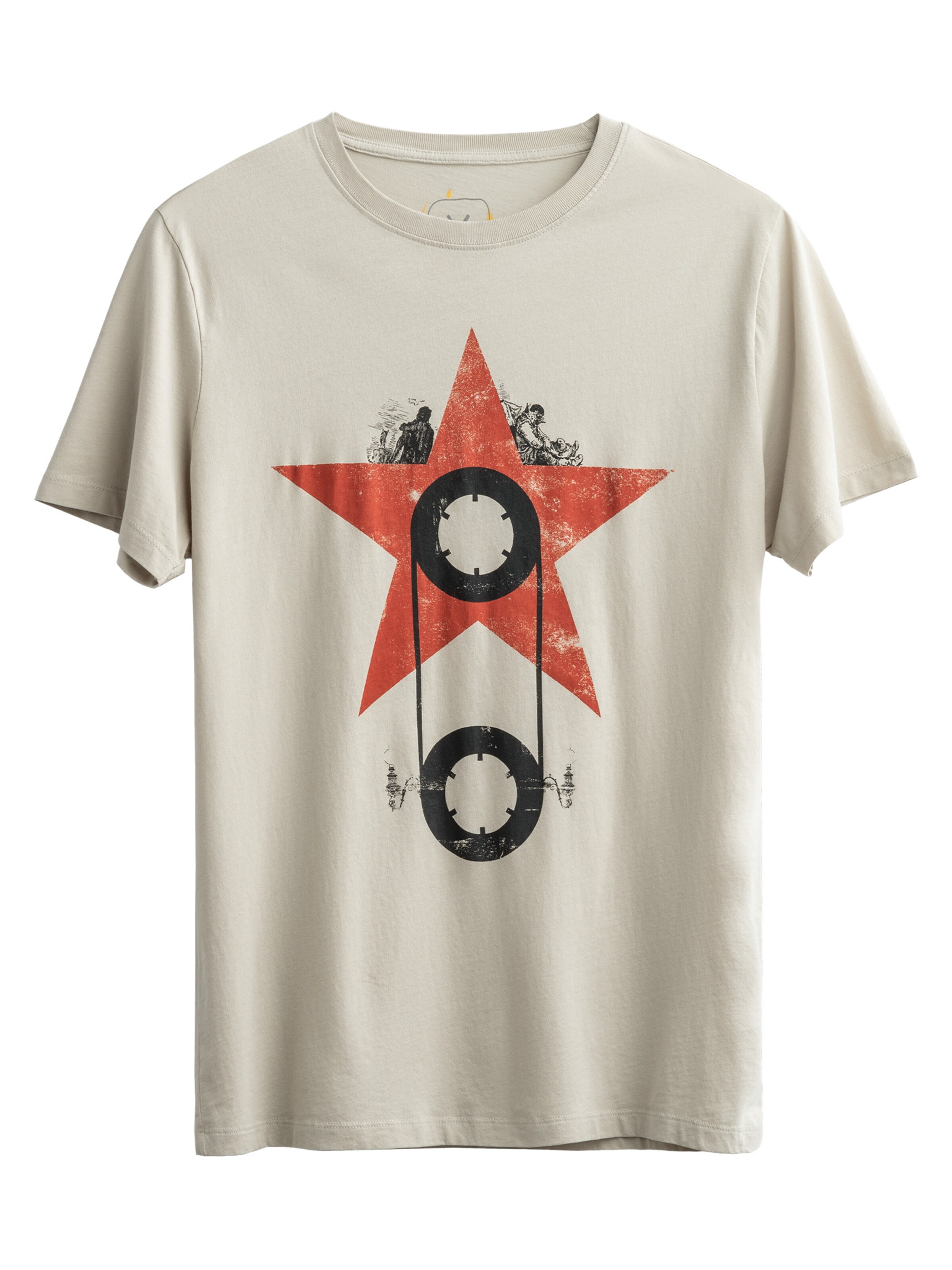 T-Shirt 'On The Stars' Kaft en beige : devant