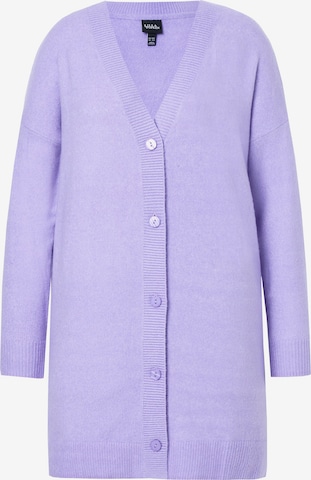 Ulla Popken Gebreid vest in Lila: voorkant