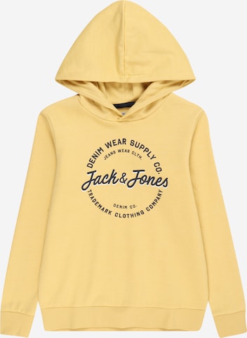 Jack & Jones Junior Μπλούζα φούτερ 'Andy' σε κίτρινο: μπροστά