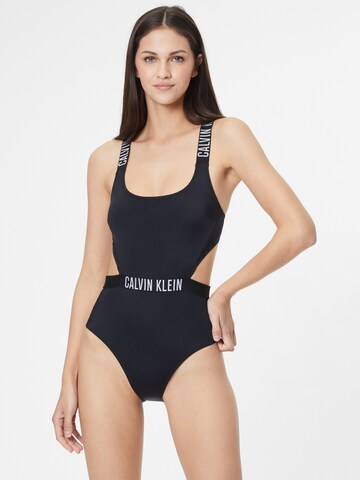 Calvin Klein Swimwear - Traje de baño en negro: frente