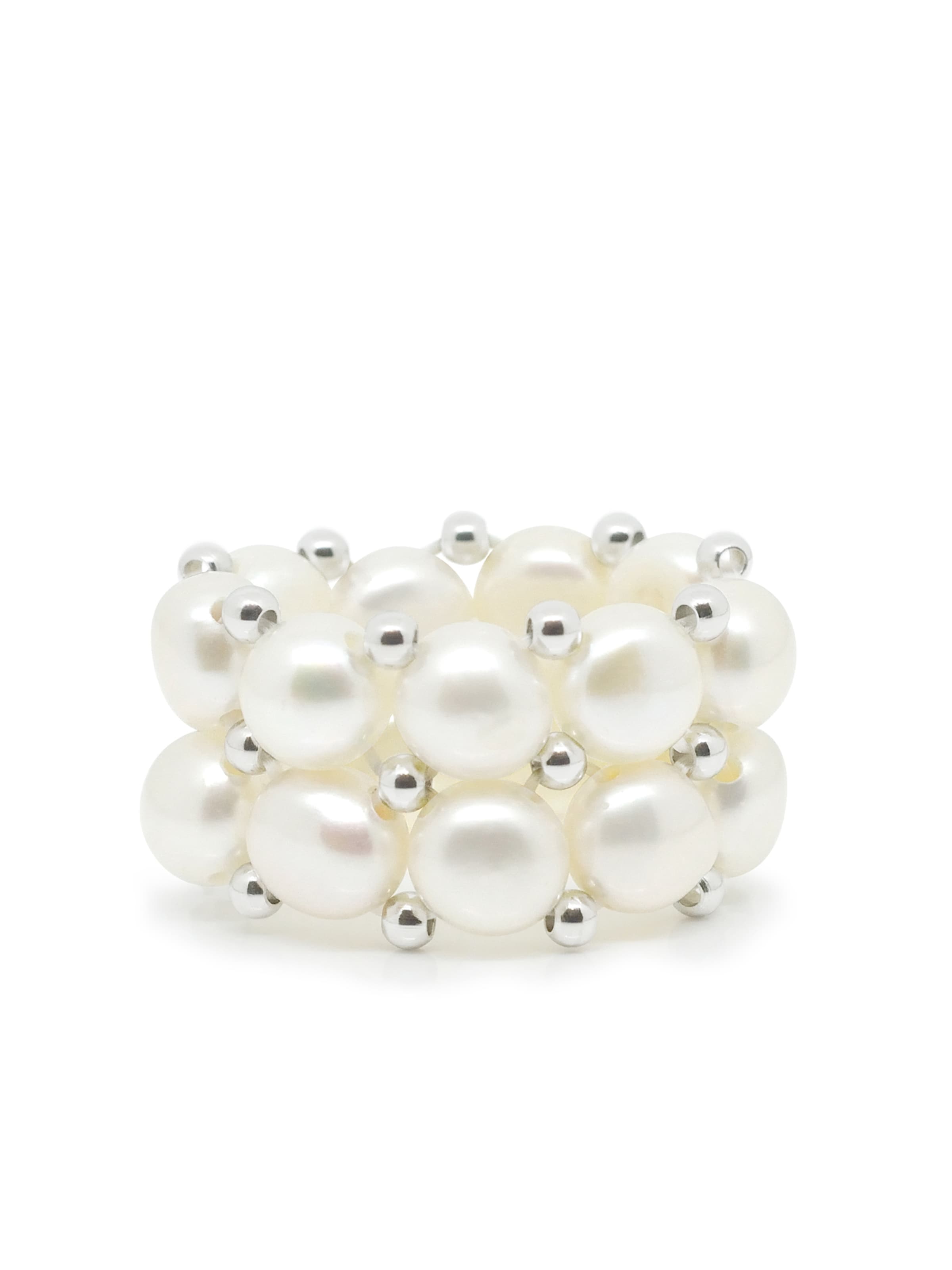 Anello 'TUILERIES' di Ateliers Saint Germain in bianco: frontale