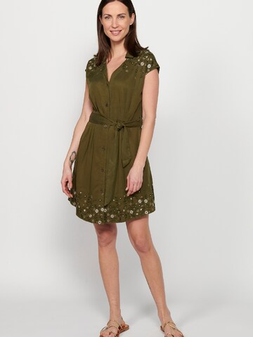 KOROSHI Shirt Dress in Green