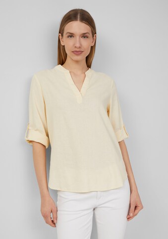 s.Oliver Blouse in Geel: voorkant