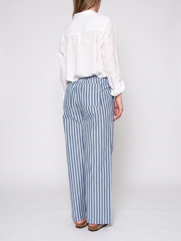 Thinking MU Luźne Spodnie 'BEGUR STRIPES BRIGITTE PANTS BLUE' w kolorze niebieski