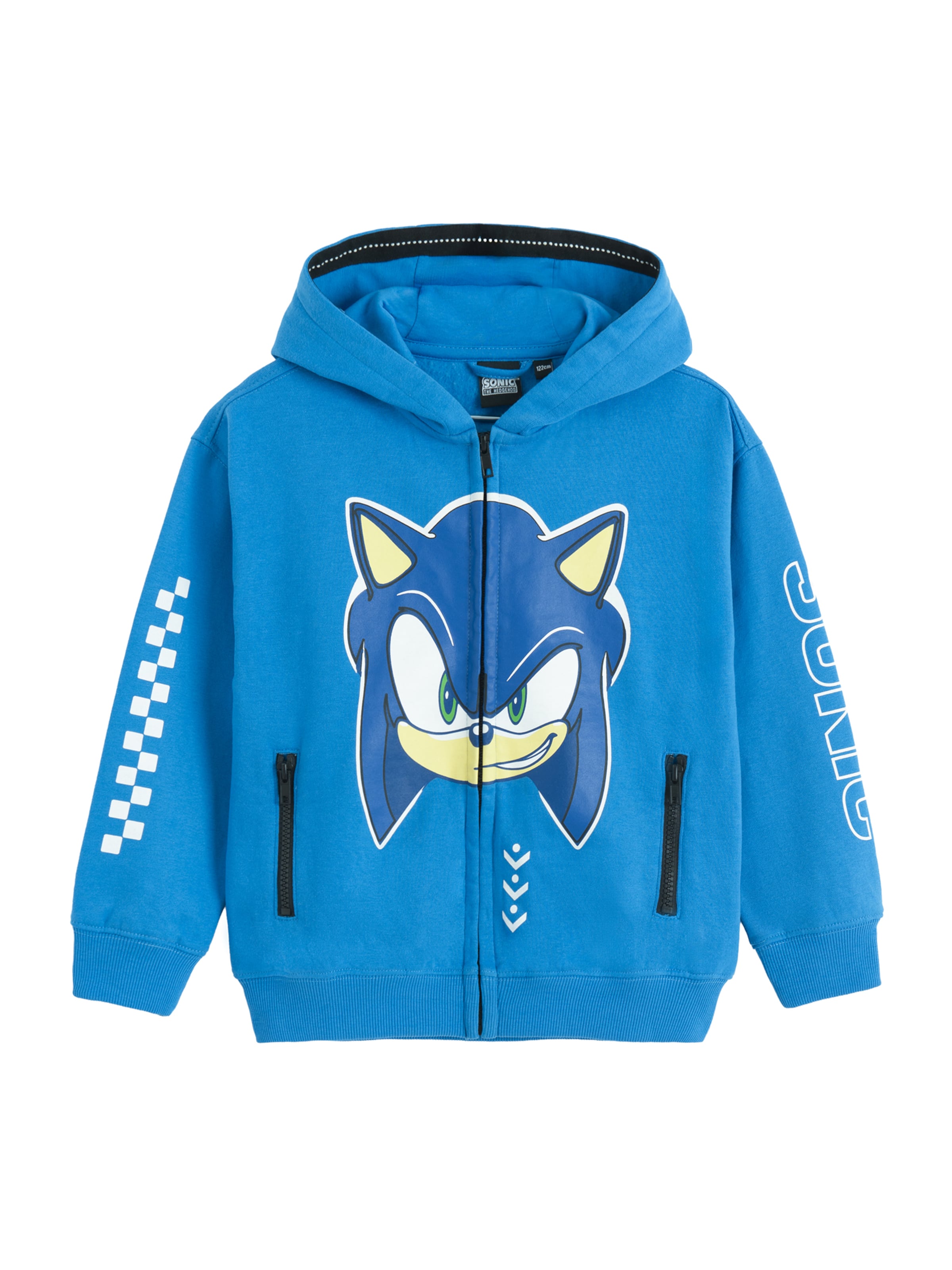 Cool Club Zip-Up Hoodie 'SONIC' in Blue: front