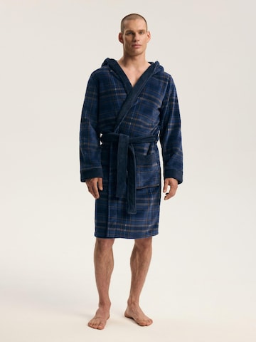 Henderson Bathrobe short 'ITEM' in Blue: front