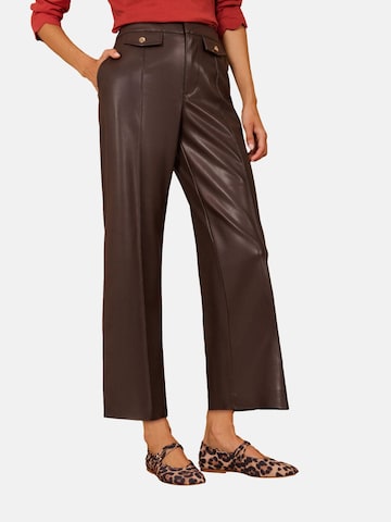 Wide Leg Pantalon love & roses en marron : devant