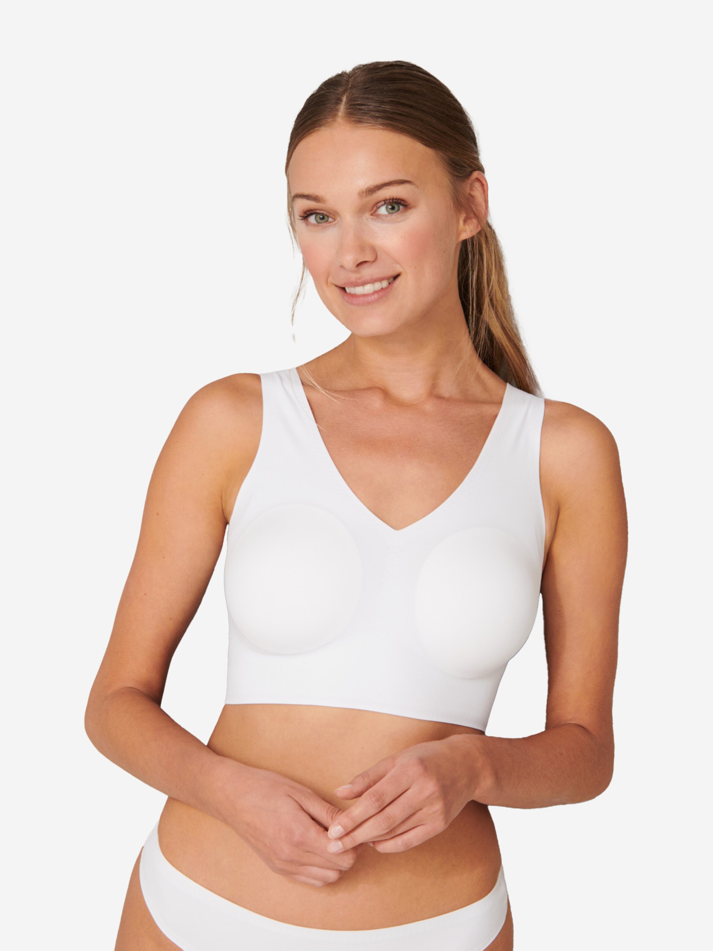 SCHIESSER Regular Bra ' Padded - Invisible Soft ' in White