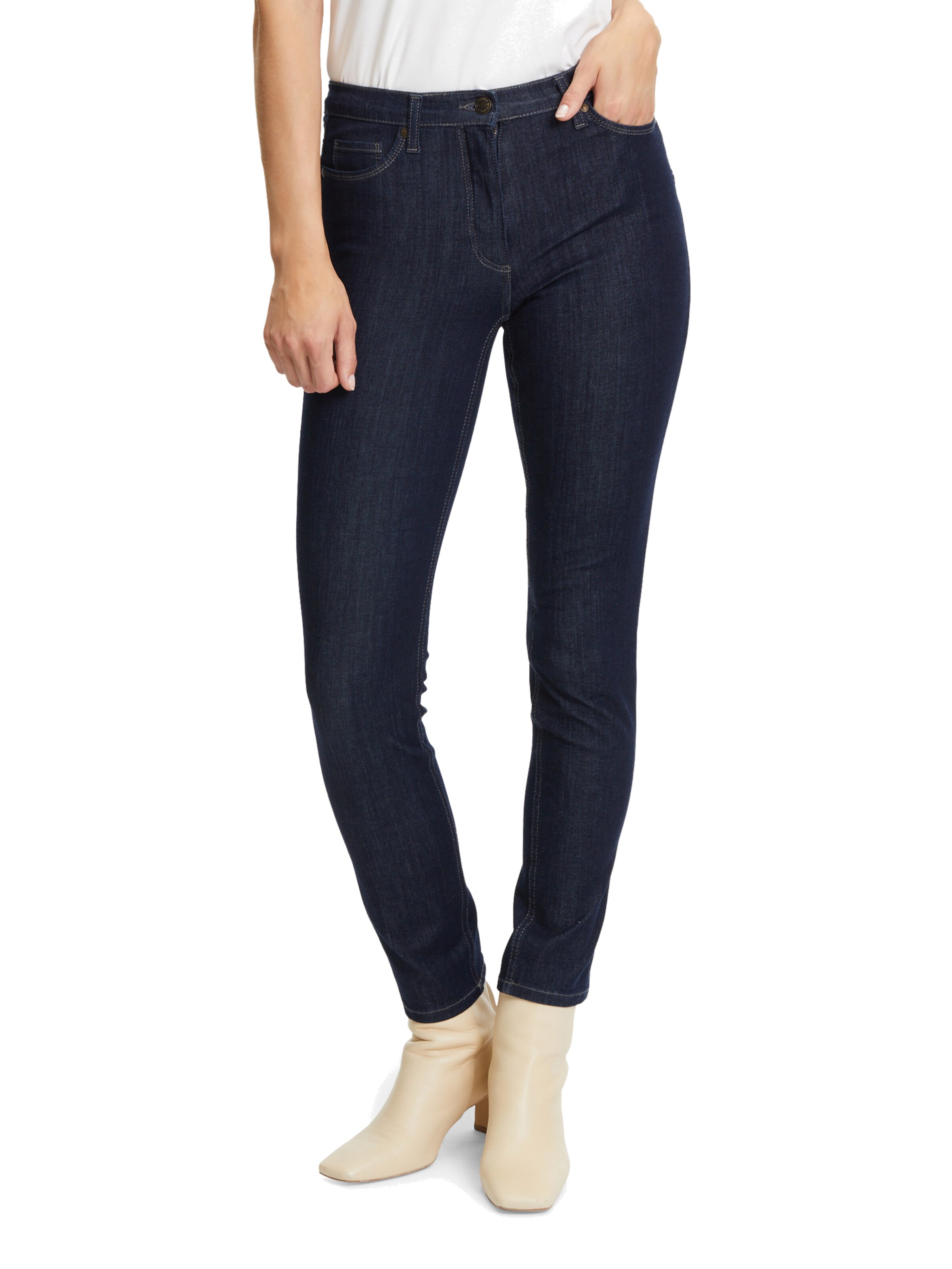 Coupe slim Jean 'Perfect Body' Betty Barclay en bleu : devant