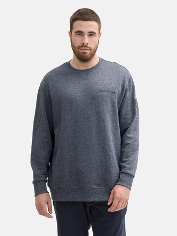 Sweat-shirt TOM TAILOR Men + en bleu : devant