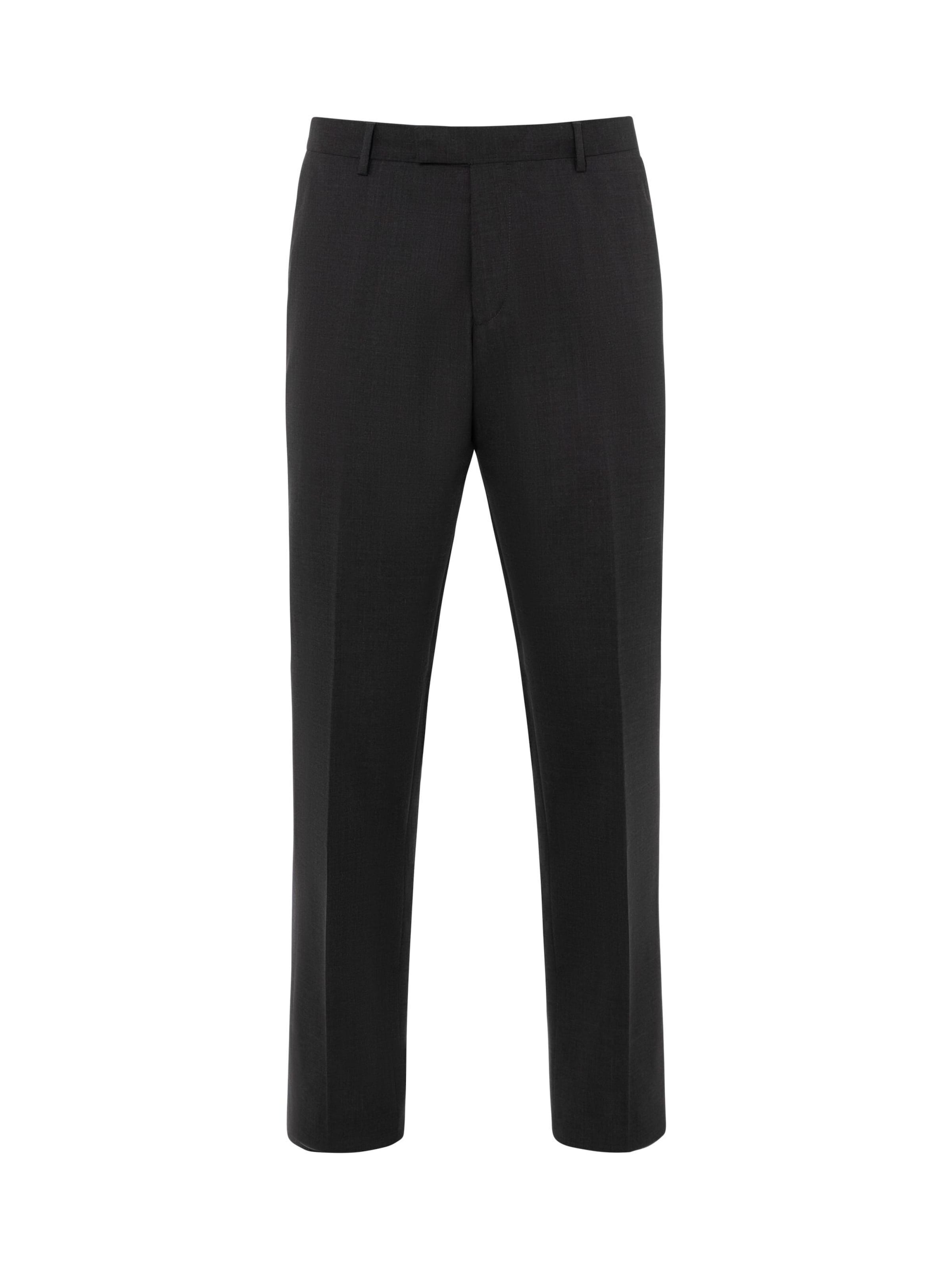 Coupe slim Pantalon à plis Thomas Goodwin en noir : devant