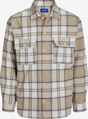 JACK & JONES Regular fit Button Up Shirt 'FRI' in Beige: front