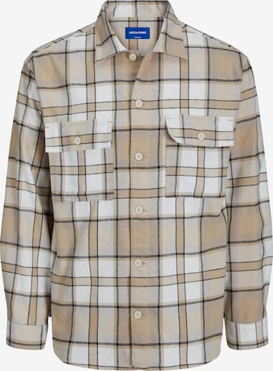 JACK & JONES Button Up Shirt 'FRI' in Light beige / Dark beige / Black / White, Item view