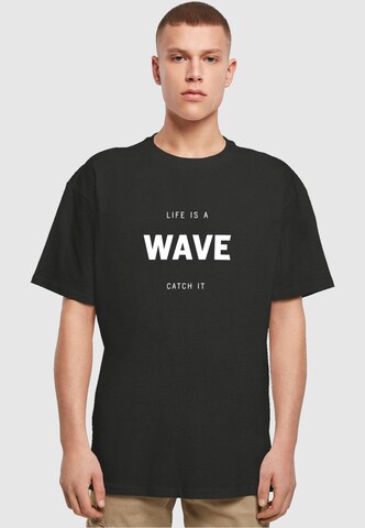 T-Shirt 'Summer - Life Is A Wave' Merchcode en noir : devant