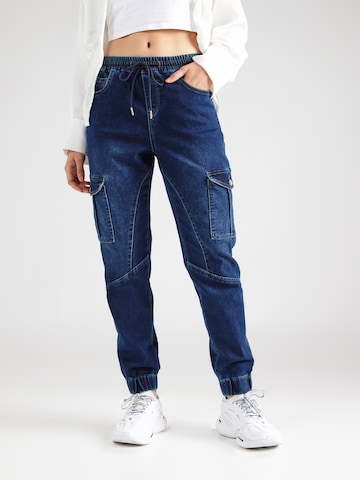 Tapered Jeans cargo 'KELDA' di ONLY in blu: frontale