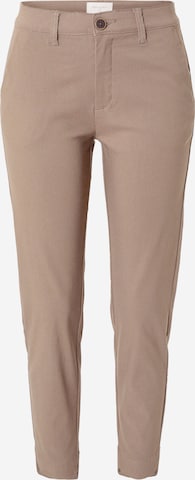 Regular Pantalon chino 'REX' Freequent en marron : devant