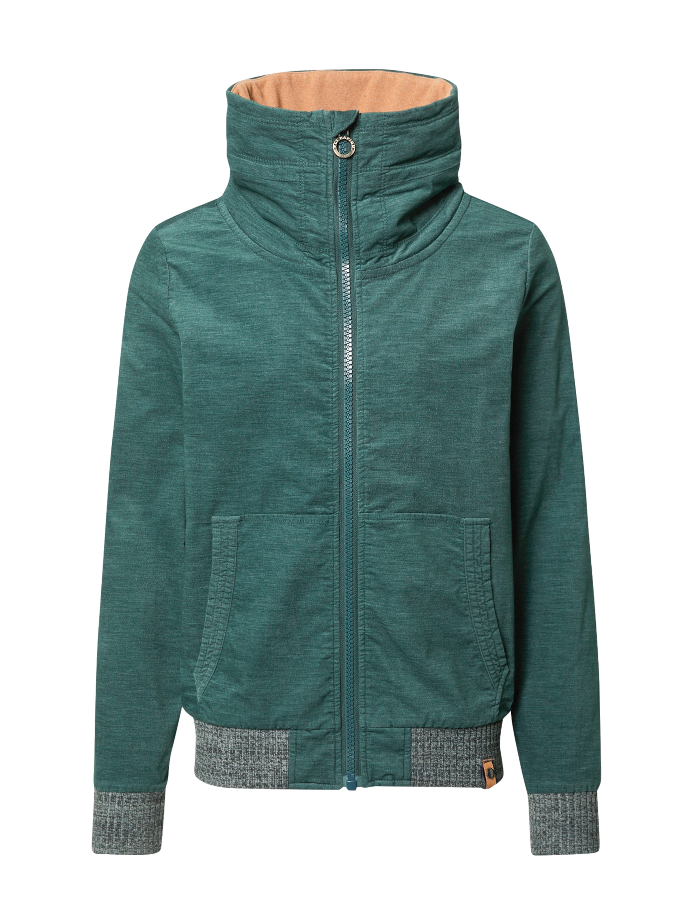 Giacca di mezza stagione 'Hör wie ich Schweige' di Fli Papigu in verde: frontale