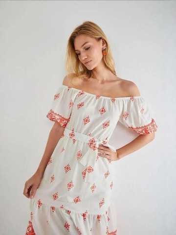 MixRay - Vestido de verão em laranja