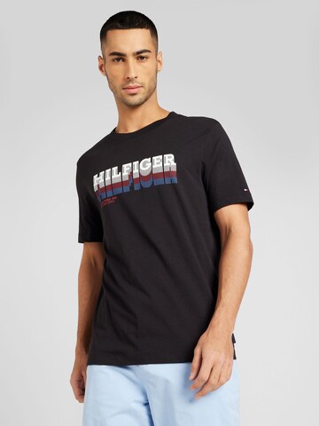 Maglietta di TOMMY HILFIGER in nero: frontale