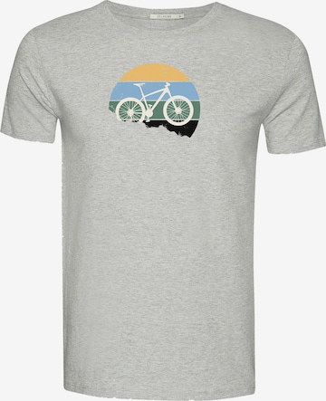 GREENBOMB Shirt 'Bike Downhill' in Grijs: voorkant