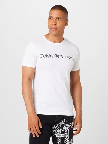 Calvin Klein Jeans Paita värissä valkoinen: edessä