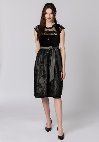 STOCKERPOINT Dirndl 'Esta' in Black: front