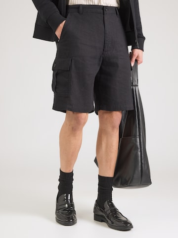 Calvin Klein Jeans Свободный крой Брюки-карго в Черный: спереди