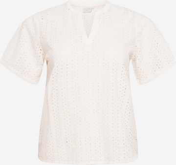 KAFFE CURVE Blouse in White: front