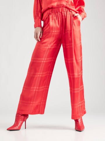 Wide Leg Pantalon 'Aida' Soft Rebels en rouge : devant