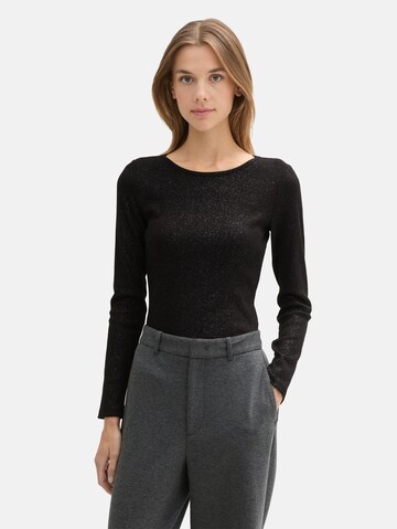 T-shirt TOM TAILOR DENIM en noir : devant