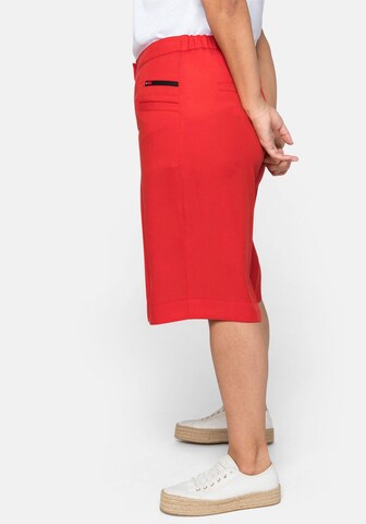 SHEEGO Loose fit Pleated Pants in Red