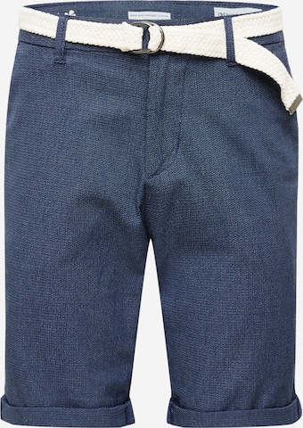 TOM TAILOR DENIM Chino kalhoty – modrá: přední strana