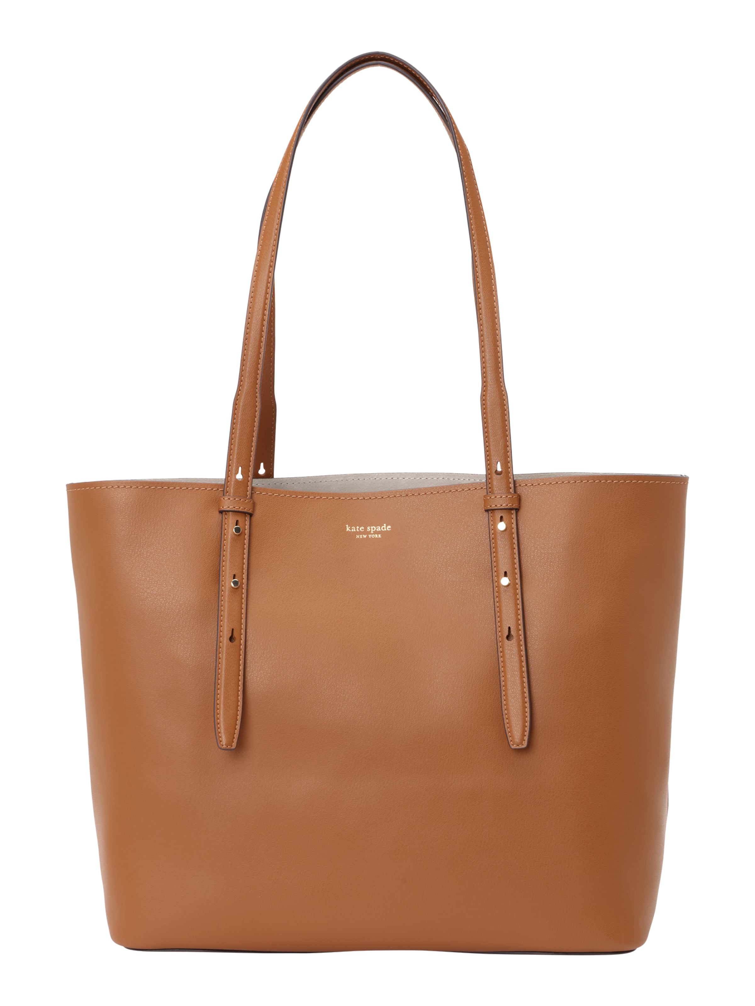 Cabas 'Do It All Fine Grain Leather Large Tote' Kate Spade en marron : devant
