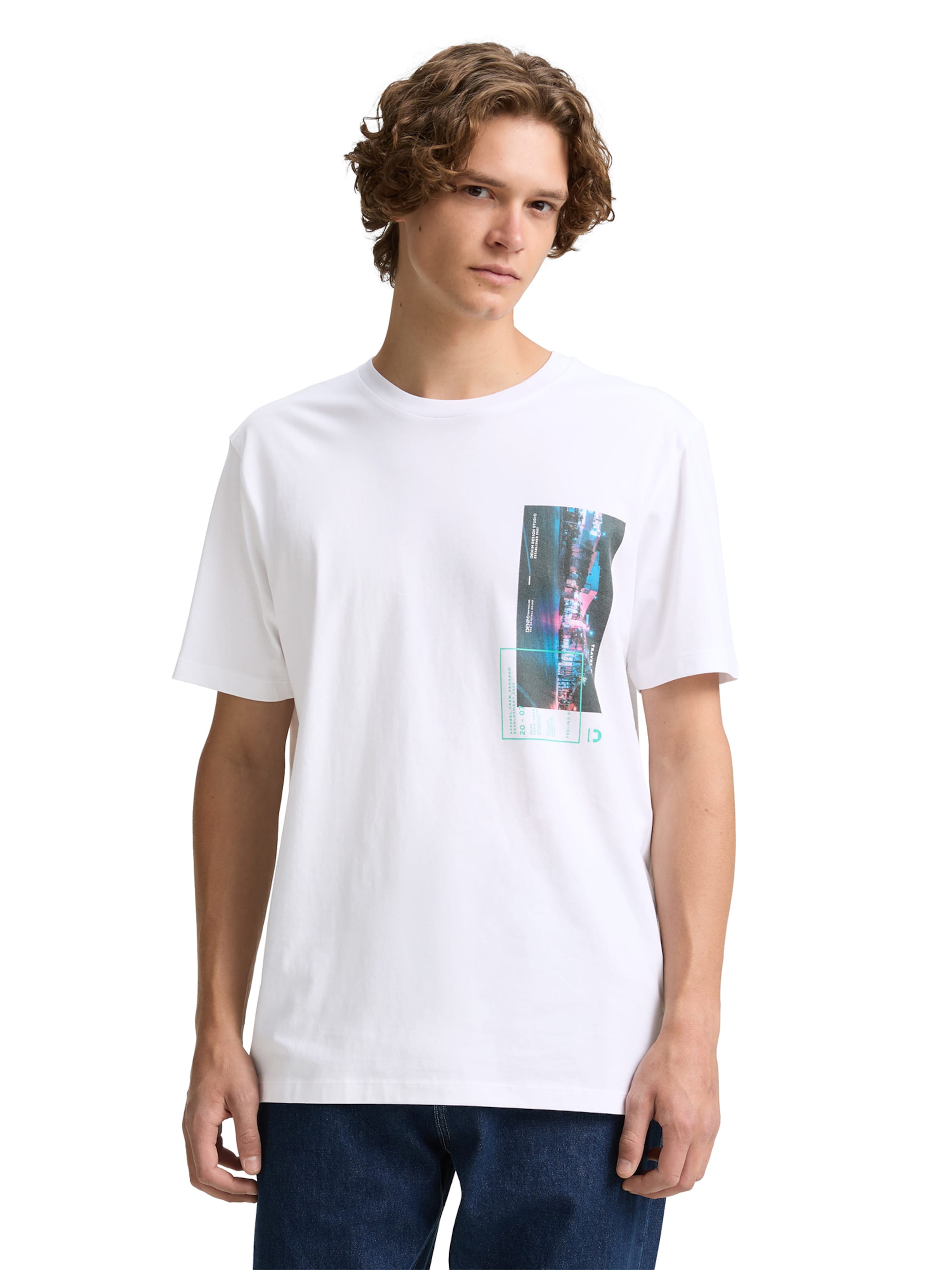 TOM TAILOR DENIM Póló - fehér: elől