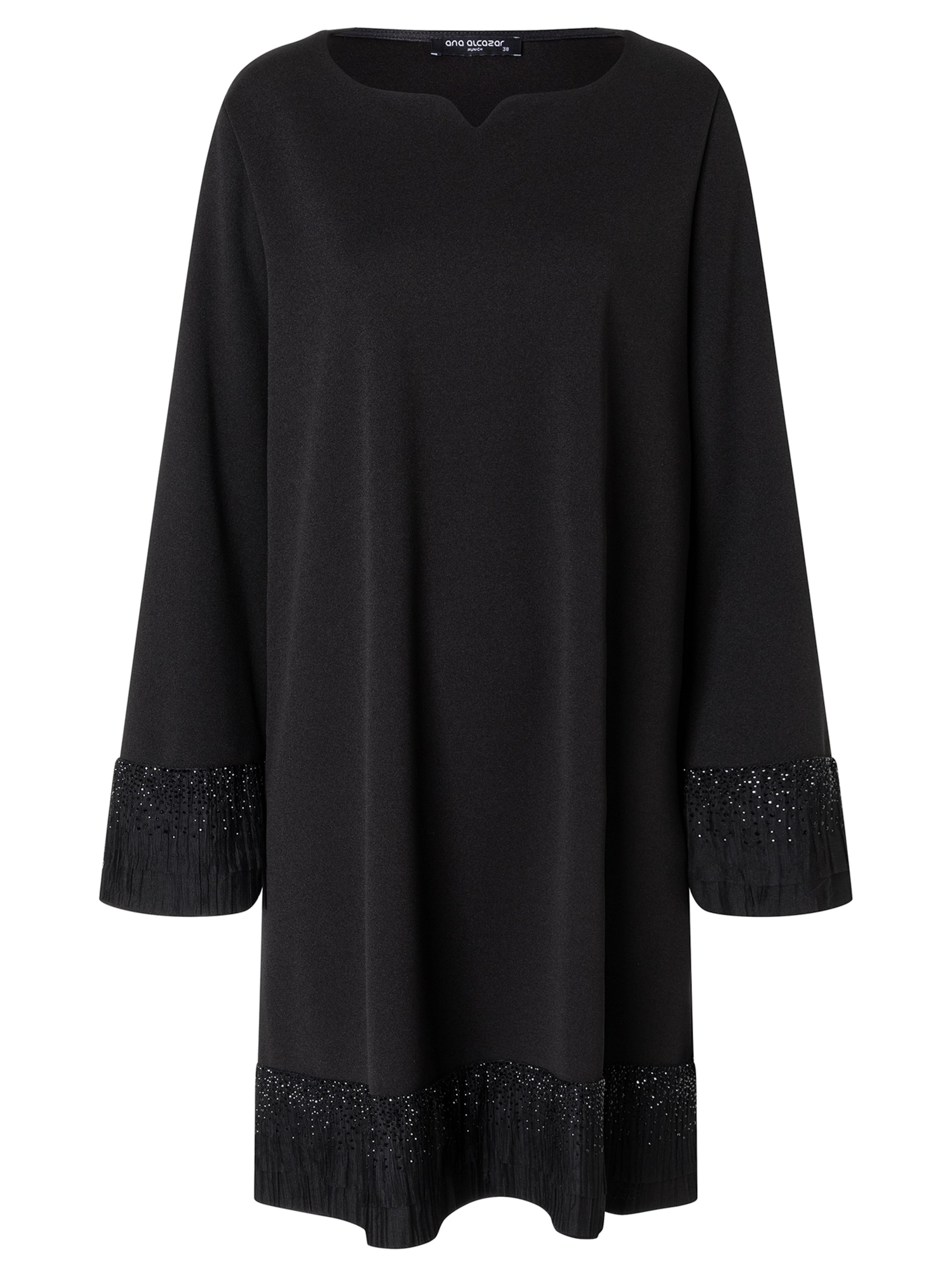 Ana Alcazar Jurk 'Afosi' in Zwart: voorkant