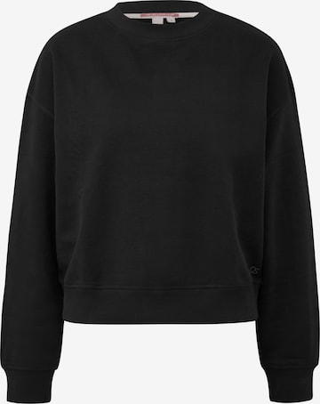 QS Sweatshirt in Schwarz: Vorderseite