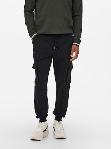 Only & Sons Cargo trousers 'Kian' in Black: front