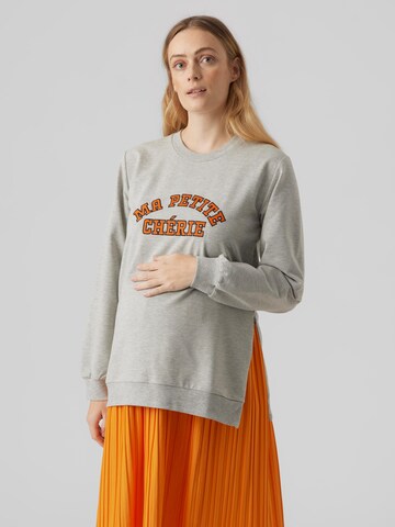 Sweat-shirt 'Ulrika' MAMALICIOUS en gris : devant