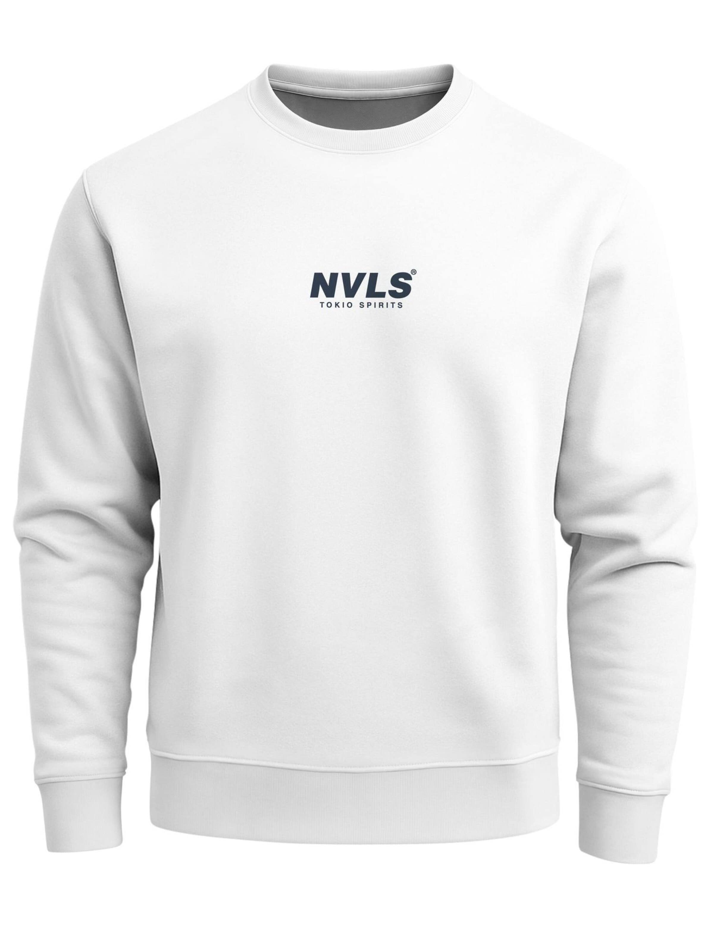 Neverless Sweatshirt 'Tokyo Wave' in White: front