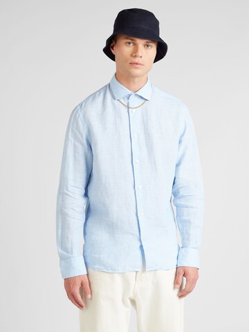 Coupe regular Chemise 'Marc' Matinique en bleu : devant