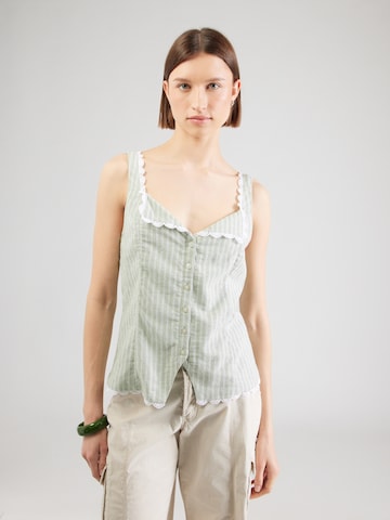 Camicia da donna di Abercrombie & Fitch in verde: frontale