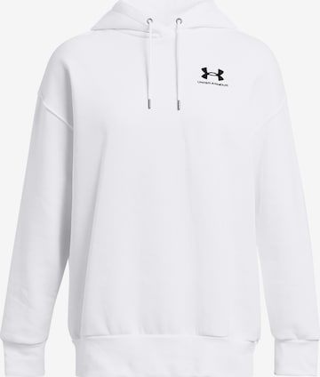 UNDER ARMOUR Sportief sweatshirt 'Essential' in Wit: voorkant