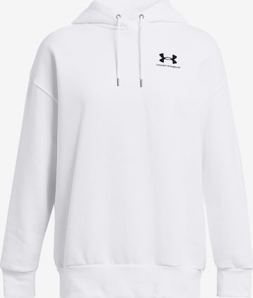 UNDER ARMOUR Sportsweatshirt 'Essential' in Weiß: predná strana