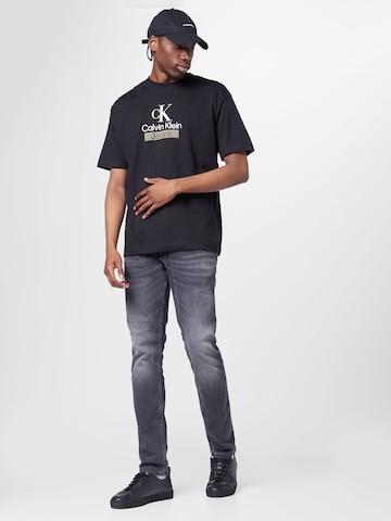 Calvin Klein Jeans Tričko – černá