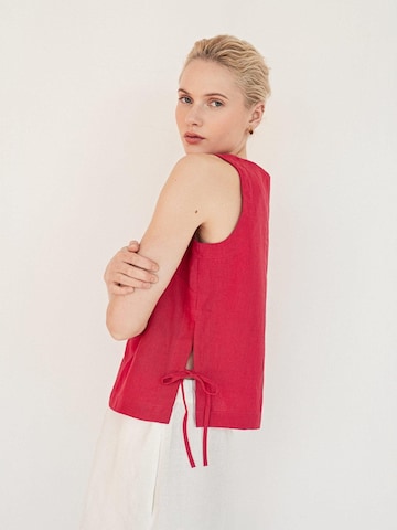 AmourLinen Top 'Rosie' in Pink