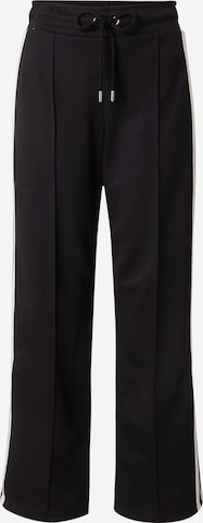 Wide leg Pantaloni de la River Island pe negru: față