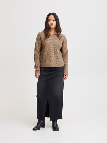 Cardigan 'Liyanna' ICHI en marron