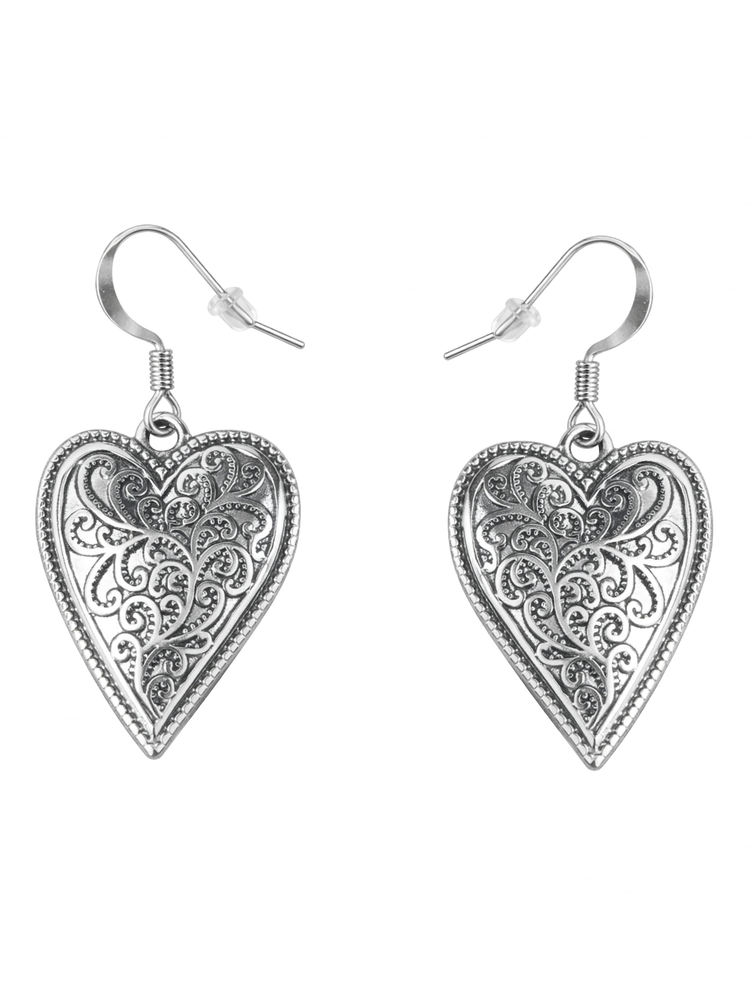 Allgäu Rebell Earrings 'Dori' in Silver: front