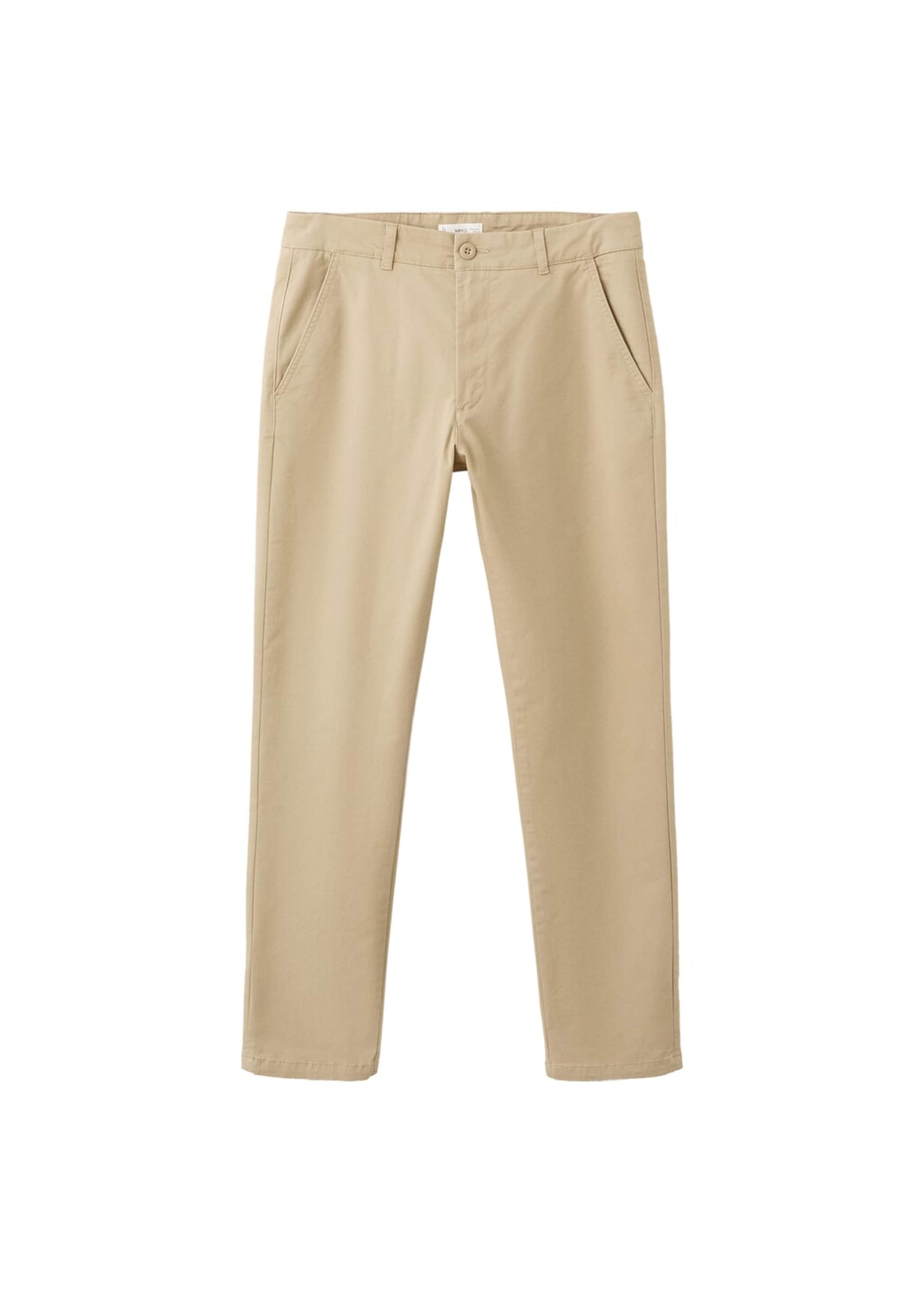 MANGO TEEN Regular Chino Pants in Beige: front