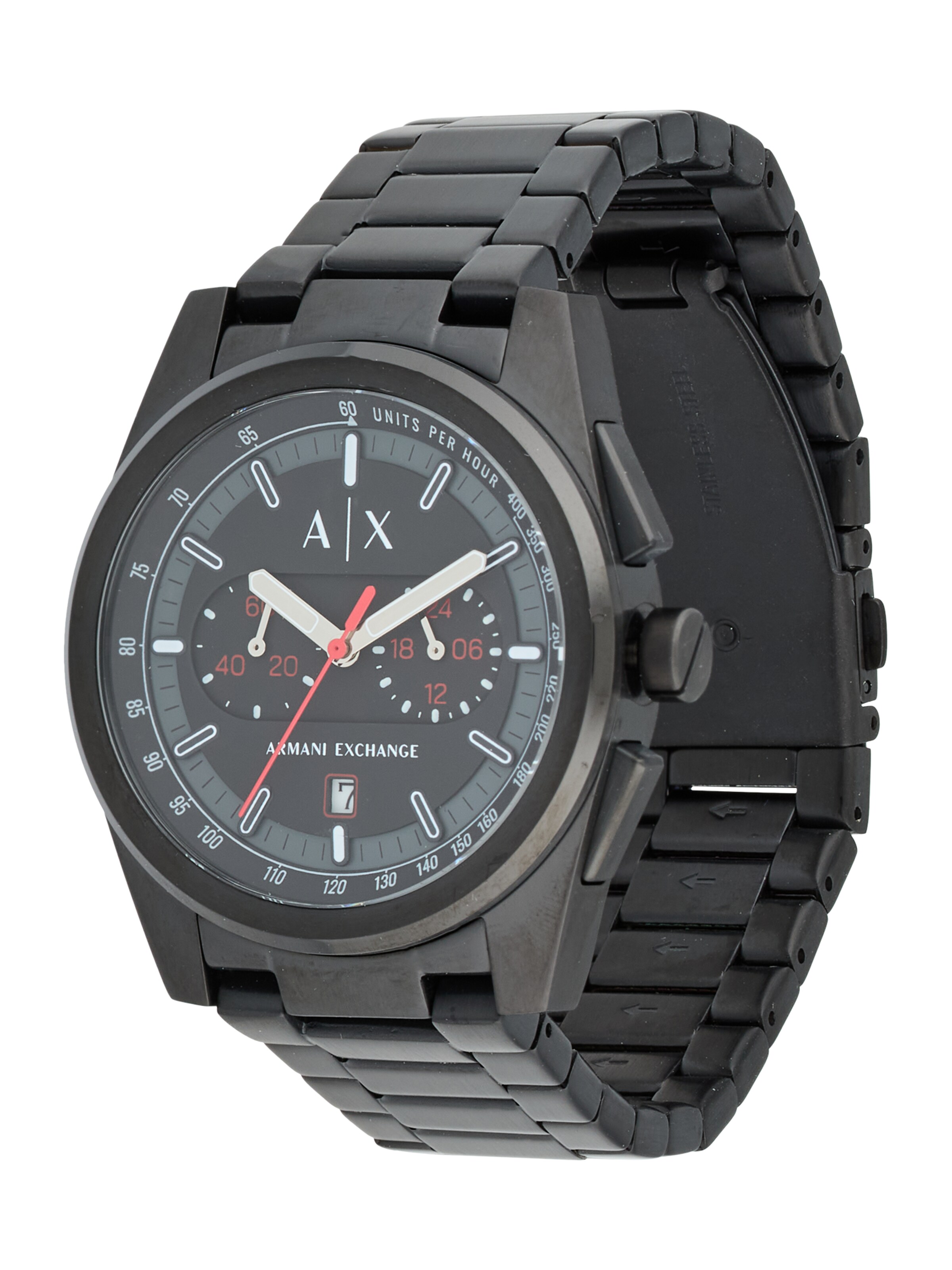 ARMANI EXCHANGE Аналогов часовник в черно: отпред